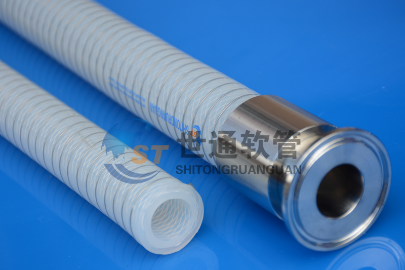 Transparent steel wire mesh silicone tube 482a